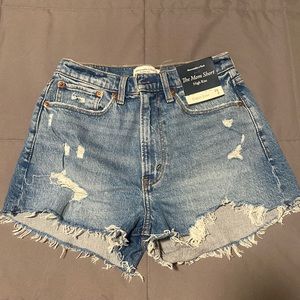 Abercrombie High Rise Curve Love Jean Shorts